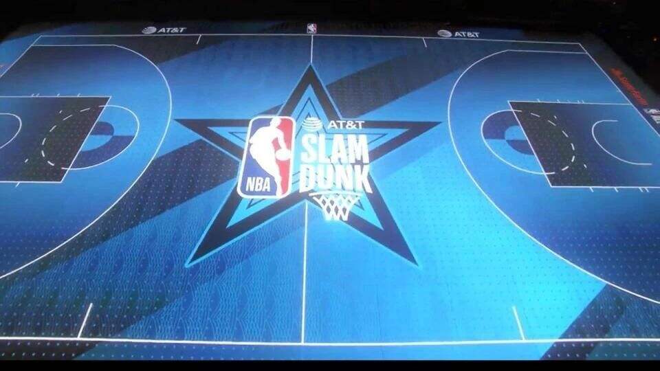NBA全明星赛首次接纳LED地板屏，尊龙凯时至真显示闪灼篮球盛宴